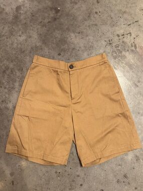 The Kooples Men's Tan Flat-Front Cotton Shorts